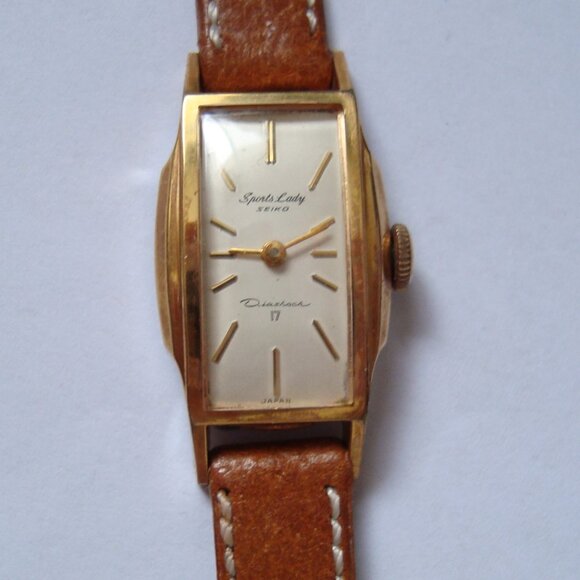 VINTAGE LADY WIND UP SEIKO DIASHOCK 17 JEWELS,RUN GREAT - Picture 2 of 6